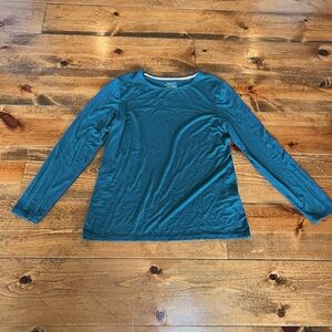 Teal Long Sleeve Chico’s Top The Ultimate Tee in Medium 1